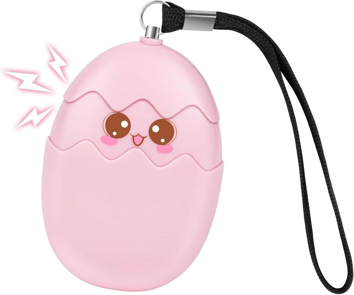 Persoonlijk Alarm 130 dB met LED Zaklamp - Zelfverdediging Sleutelhanger voor Vrouwen en Kinderen - Veiligheidssirene Roze