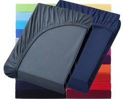 Set van 2 Jersey Hoeslakens voor Waterbed en Boxspring 200x220 cm - 40 cm Brug