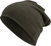 Olijfkleurige Kyler Kite Lichtgewicht Beanie van Organisch Katoen