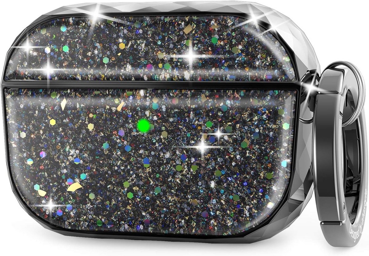 Glitter Luxe Hardcase voor AirPods Pro - Stijlvolle Beschermhoes voor Opladen