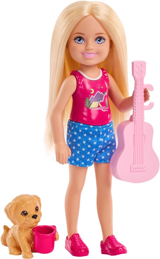 Barbie pop Chelsea Outdoor Avontuur met hond en camping accessoires. — afbeelding 2
