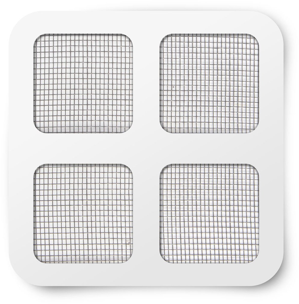 4x Vliegengordijn Muskietengaas Reparatie Patch – Zelfklevend – 10x10 Cm – Grijs – 4 Stuks – Geschikt Voor Horren, Insectengaas En Vliegengaas [11610GY]