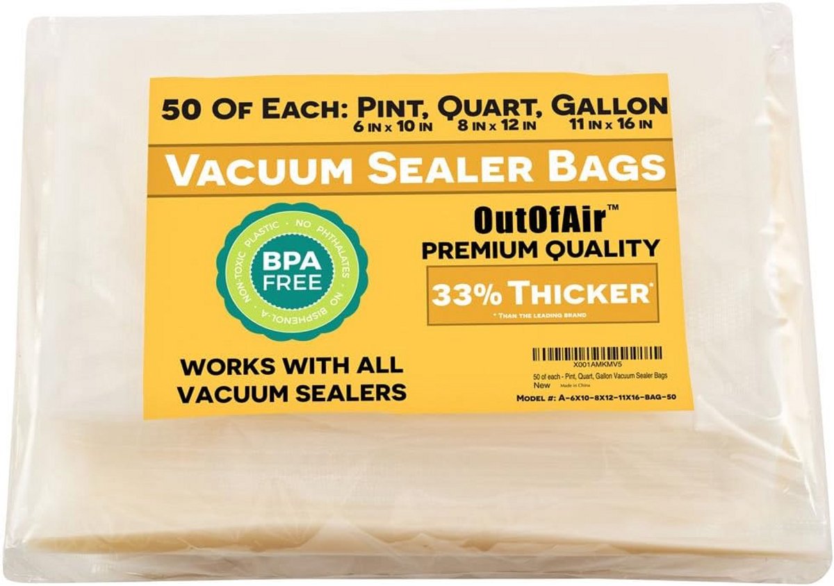Vacuümzakken XL Set (150 stuks): Pint, Quart & Gallon - Geschikt voor alle Vacumeermachines