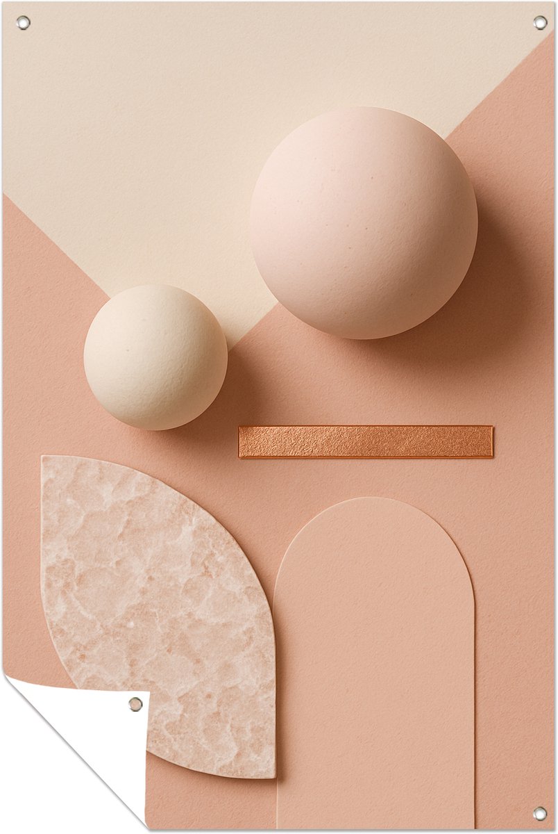 Bollen en boog - Wanddecoratie buiten - Tuinposter - 60x90 cm