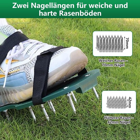 Nagelschoenen Gazon - Tuinschoenen Ventilator - Gazon Beluchten - Voorgemonteerd Klittenband - 34x16x9 cm van Merkloos	 — afbeelding 4