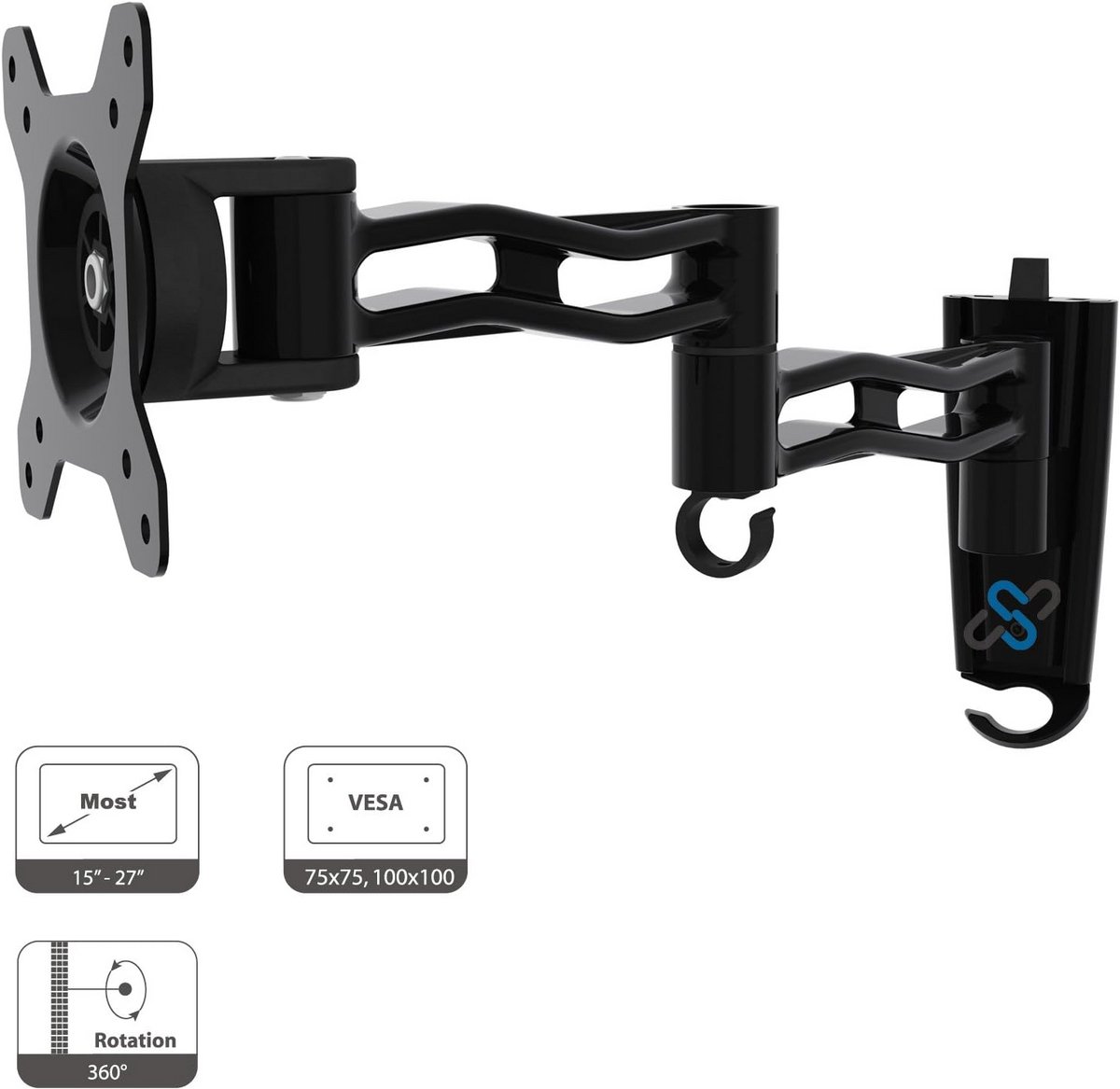 Monitorhouder voor LED LCD TV muurhouder bureauhouder 33-67 cm 13-27 inch VESA 75x75 100x100