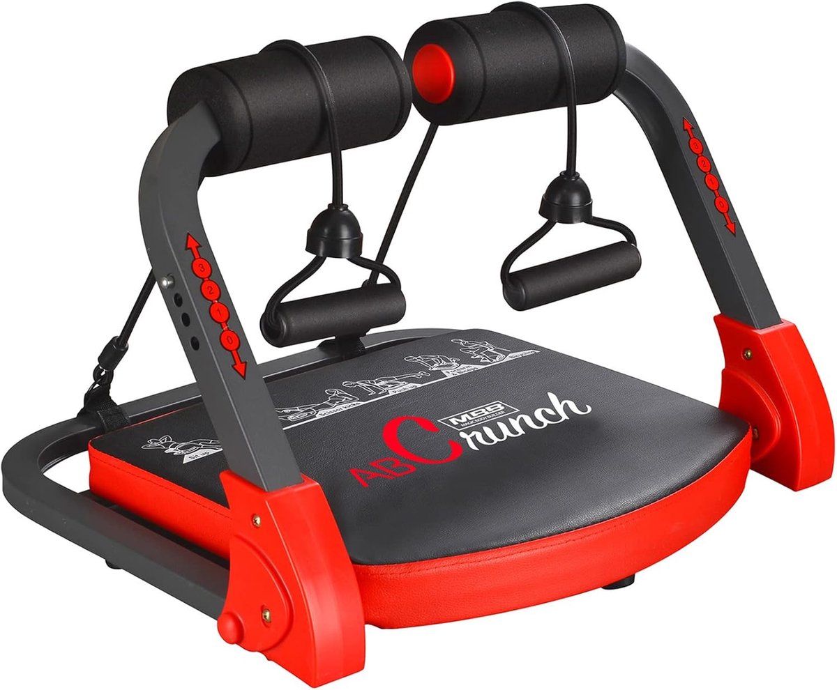 Buikspieroefening apparaat voor thuis, compacte core machine met weerstandsbanden