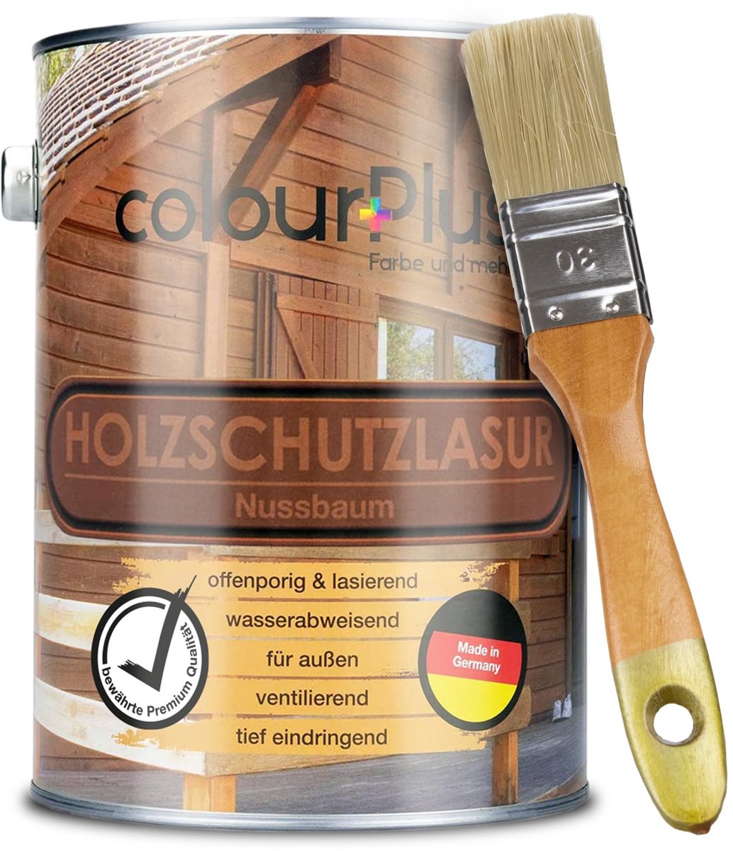ColourPlus Houtbeits - Weerbestendige Houtolie - Met UV bescherming - Walnoot - 2,5 Liter