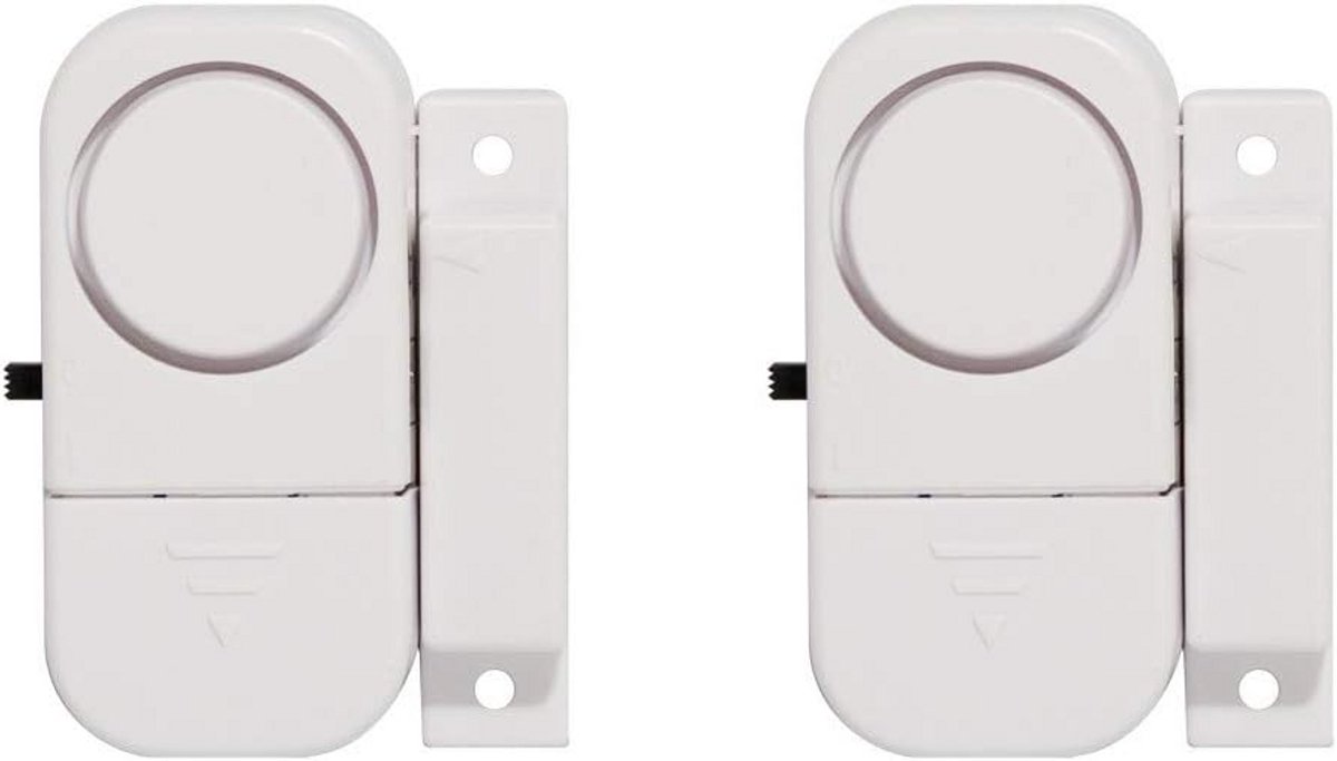Set van 2 Draadloze Magnetische Contactsensoren met Luid Alarm