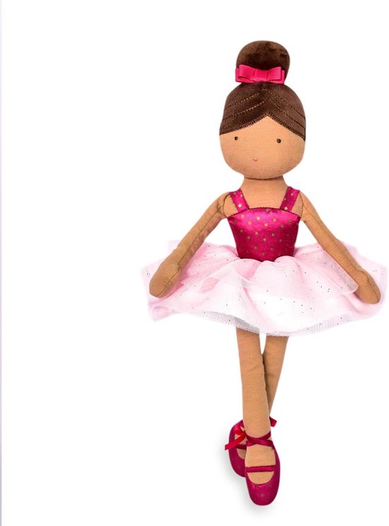 Lappenpop Ballerina met Tutu en Danskleding - 35 cm - Geschenk voor Pasgeboren Meisje van Merkloos — afbeelding 3