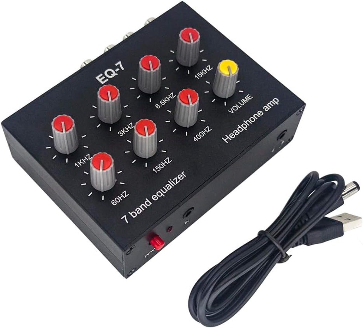 Audio Versterker - Geluidsregelaar Equalizer - Muziek Luisteren - 7-Bands Frequentieregeling - Compact Formaat