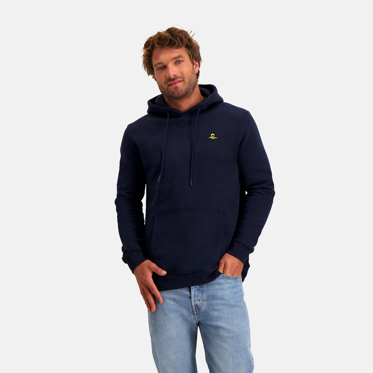 NOMAD® Hoodie Heren 100% Katoen Kangaroo Pocket Vest met Capuchon Blauw