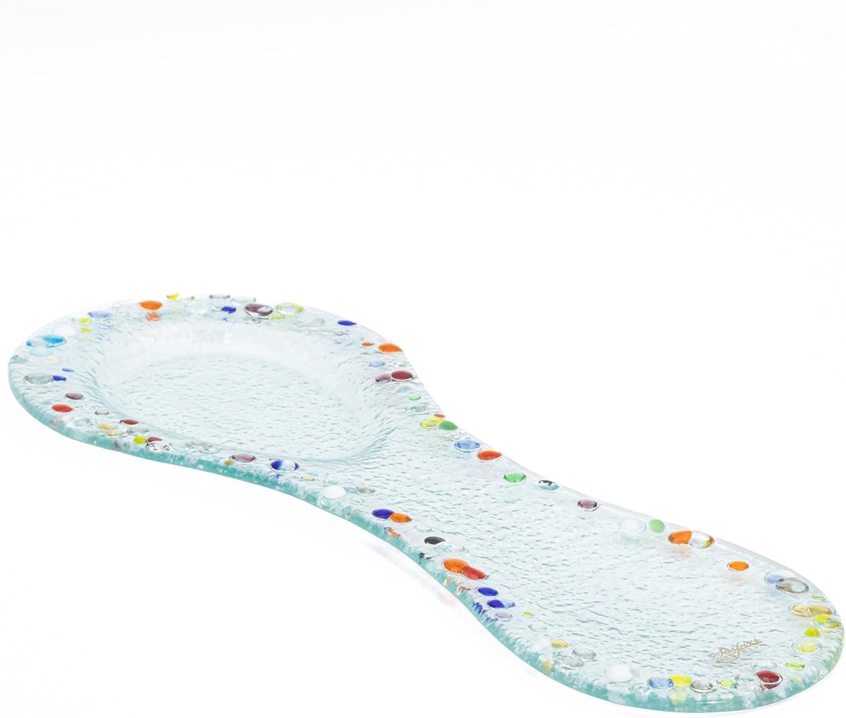 Glas kooklepelhouder Murano-stijl 30 x 13 cm - Elegant keukenaccessoire