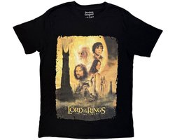 The Lord of the Rings - The Two Towers Poster Uni Heren Tshirt - M - Zwart