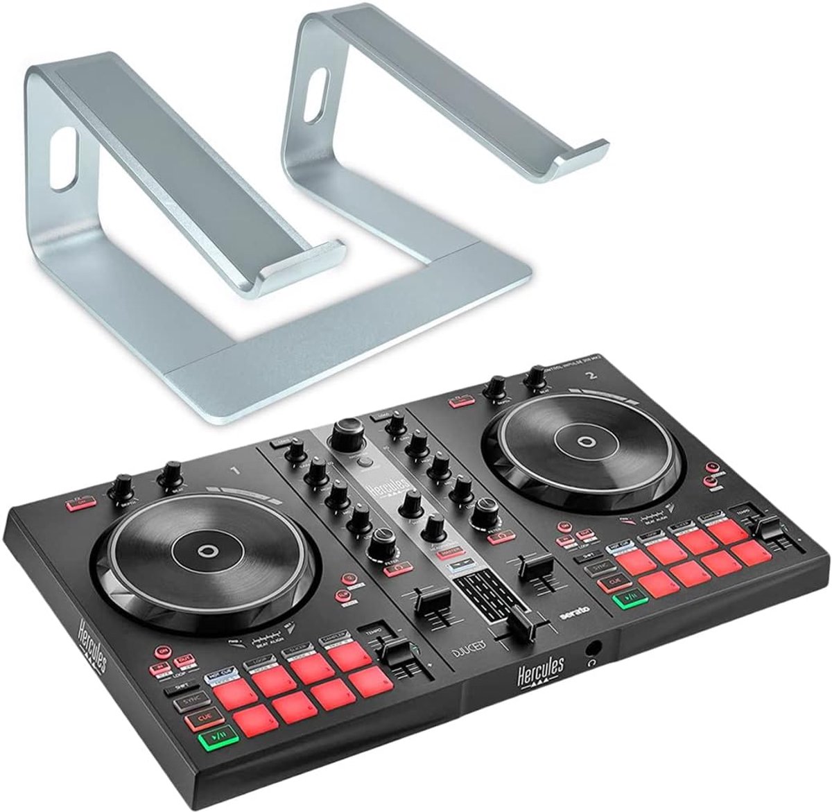 2-Deck DJ Controller met 16 Pads en Beginnersondersteuning