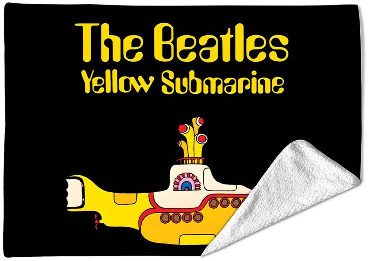 Rocksax The Beatles - Yellow Submarine Plaid - Tweepersoons (152cm x 203cm) - Zwart/Geel