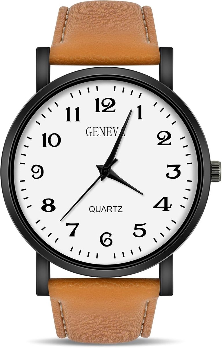 Heren Polshorloge - Analoge Quartz - Dagelijks Gebruik - Krasbestendige Kast - 39mm Wijzerplaat - Zwart