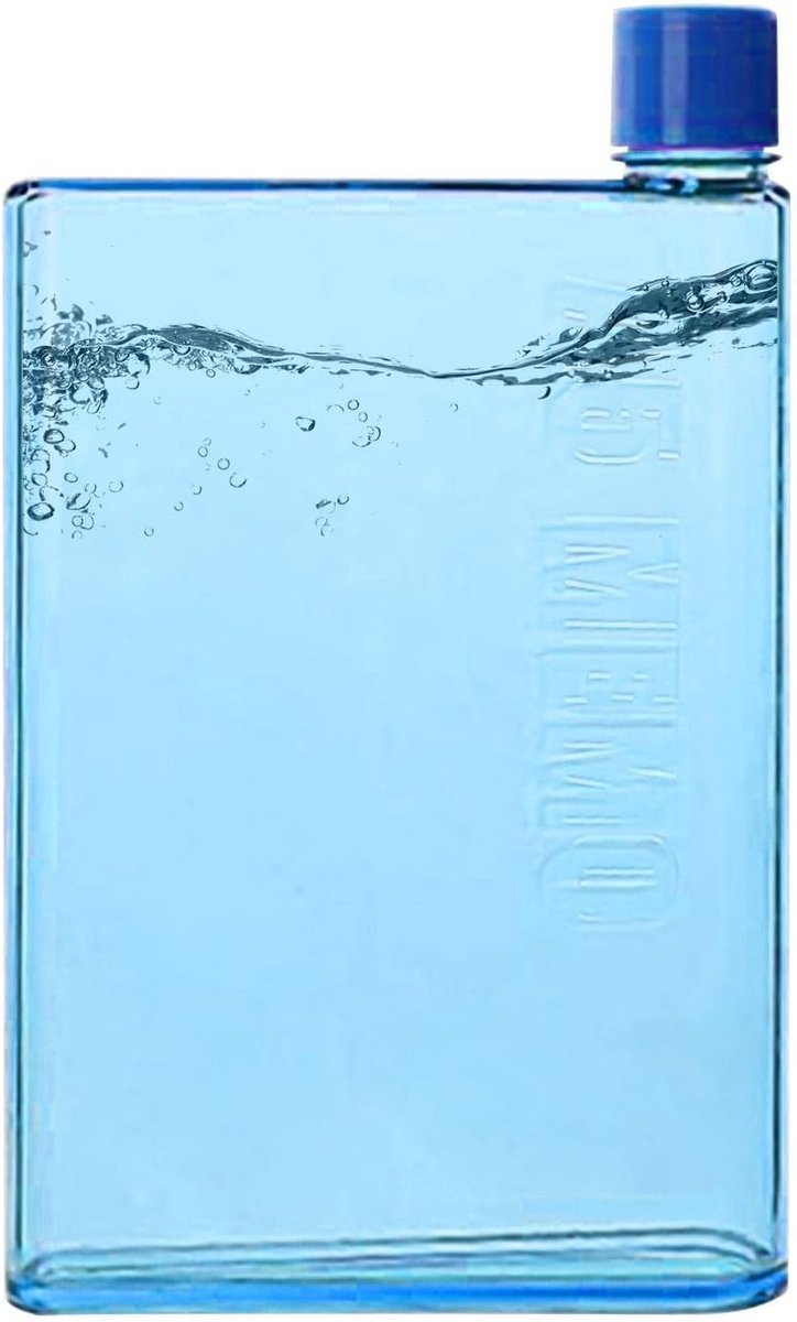 Platte Waterfles A5/A6 - 350ml/480ml - Lekvrij & Draagbaar - Transparant Drinkfles voor Sport en Reizen