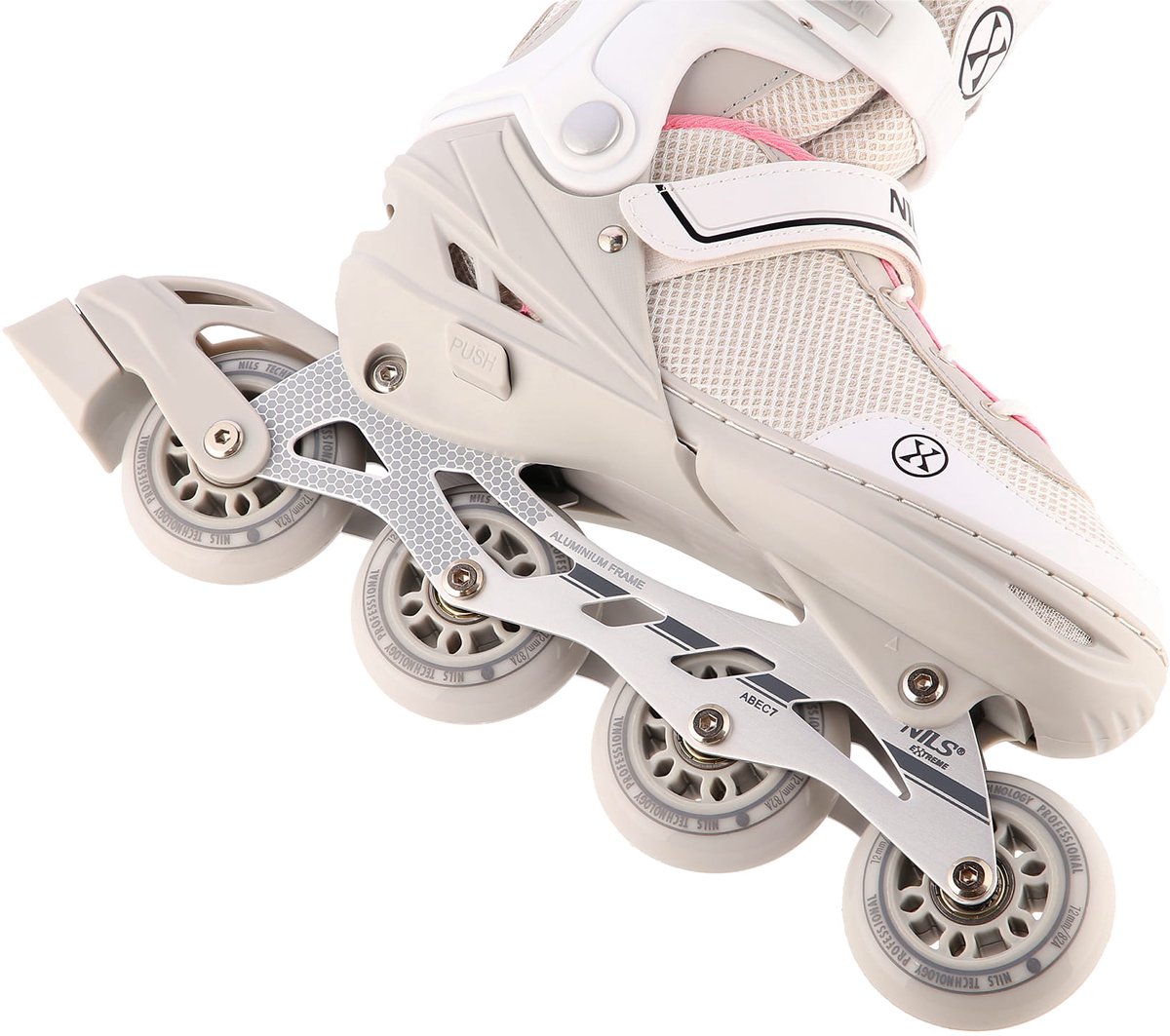 Nils Extreme - 2in1 skeelers en schaatsen- wit/grijs Maat: 39-42