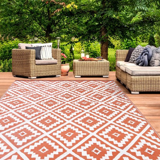 Buitentapijt - Terrace tapijt - Buiten Leven - UV-beschermend - 470 x 270 cm - Terracotta — afbeelding 2