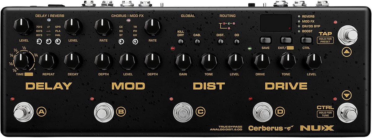 Veelzijdige Multi-Effecten Pedaal voor Gitaar met 16 Effecten, IR Loader en MIDI