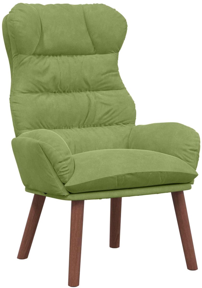 vidaXL Fauteuil - Lichtgroen - 69 - x - 74 - x - 93 - cm - Fluweel
