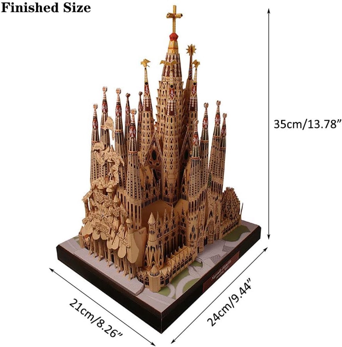 3D Papieren Puzzelmodel Sagrada Familia Kathedraal - Uitdagende DIY Bouwpakket — cadeau in Spellen & Speelgoed - foto 5