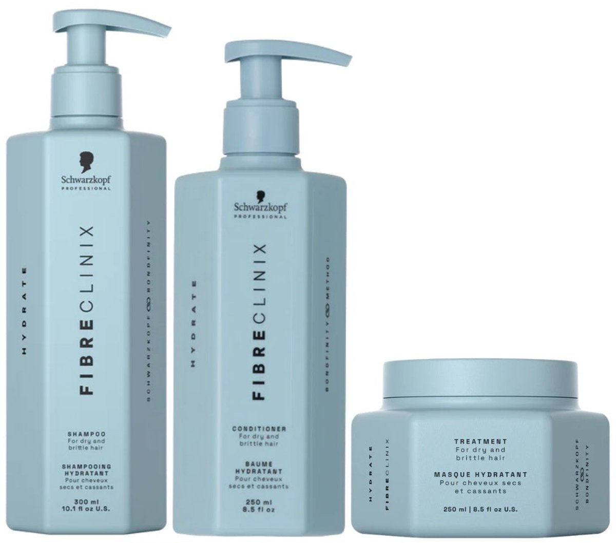 Fibre Clinix - Hydrate Treatment Set - 300+250+250ml