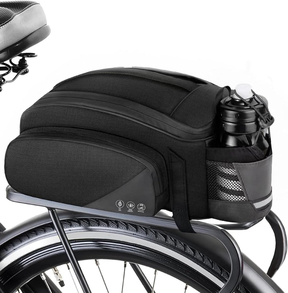 Fiets achtertassen 12L Waterdichte Fietstas met Reflectie en Schouderriem