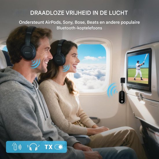 longziming-Bluetooth 5.3 2-in-1 Zender & Ontvanger met LCD-scherm - Bluetooth Receiver - Bluetooth Transmitter - Bluetooth Adapter - Automatische modusdetectie - HD-microfoon voor handsfree bellen - Tot 8u batterijduur - Plug-and-play voor auto van Longziming — afbeelding 4