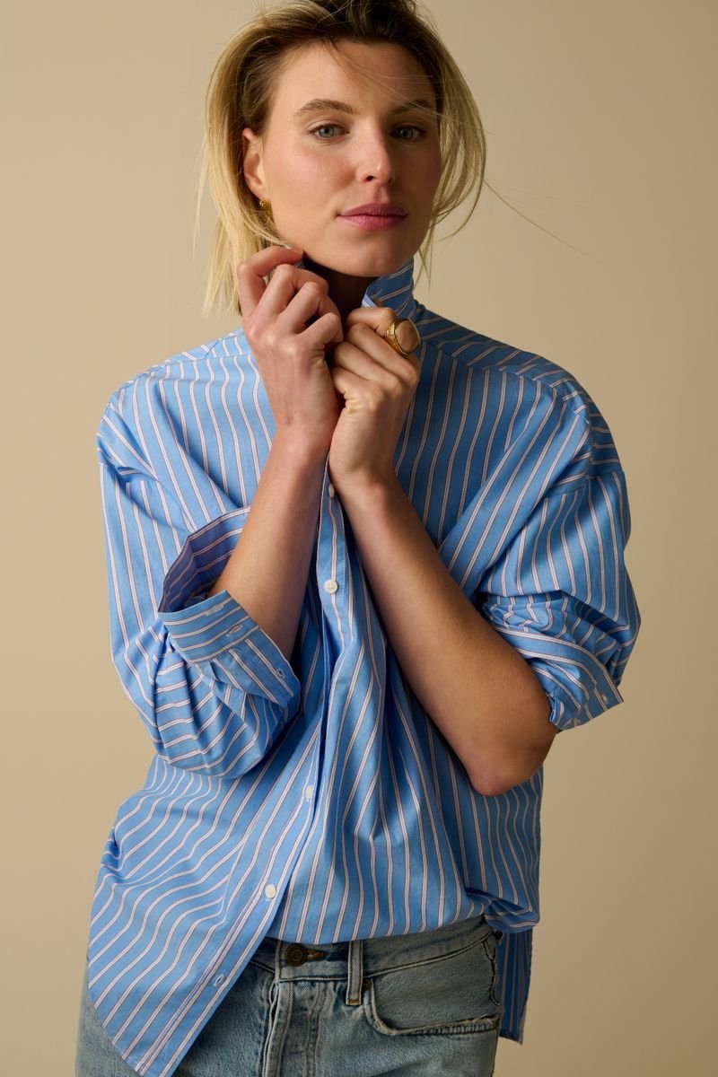 Sissy-Boy - Blauwe gestreepte blouse