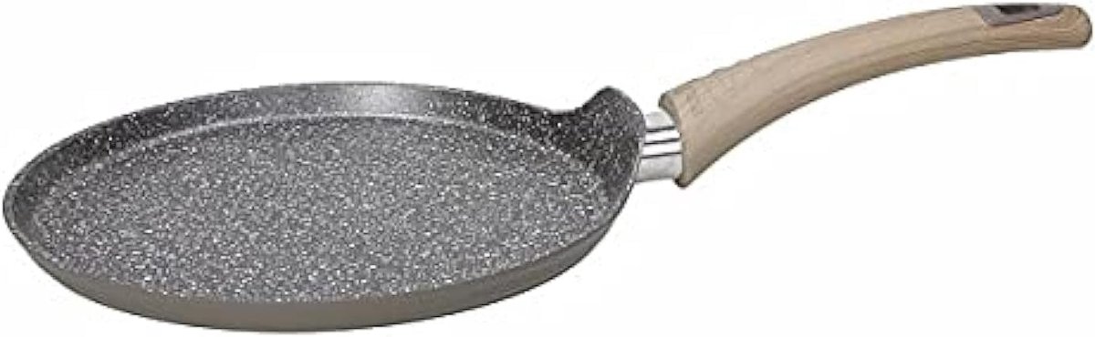 Eco crêpepan 25 cm - duurzaam aluminium met antiaanbaklaag, geschikt voor inductie