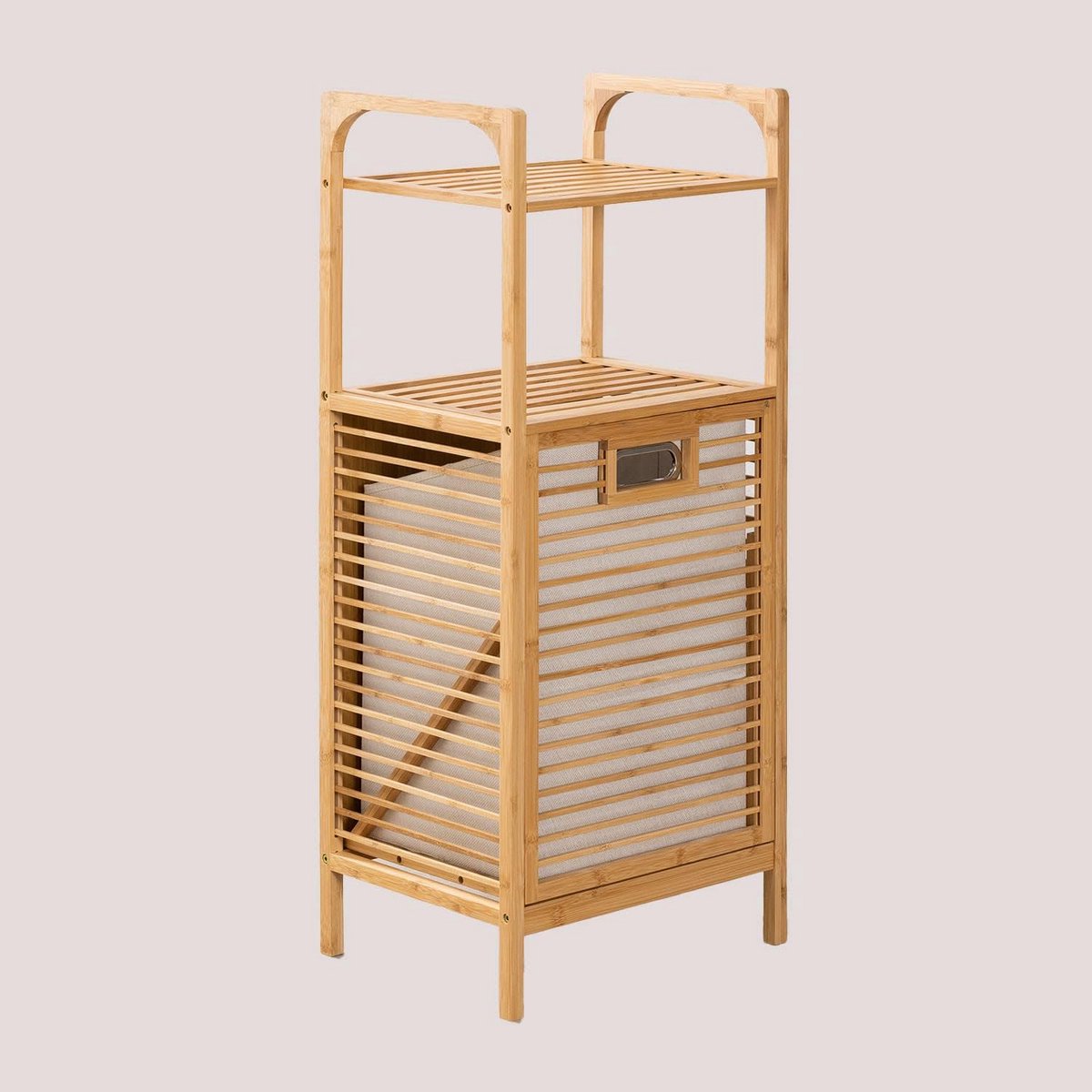 Wasmand met Bamboe Planken 39,5 cm