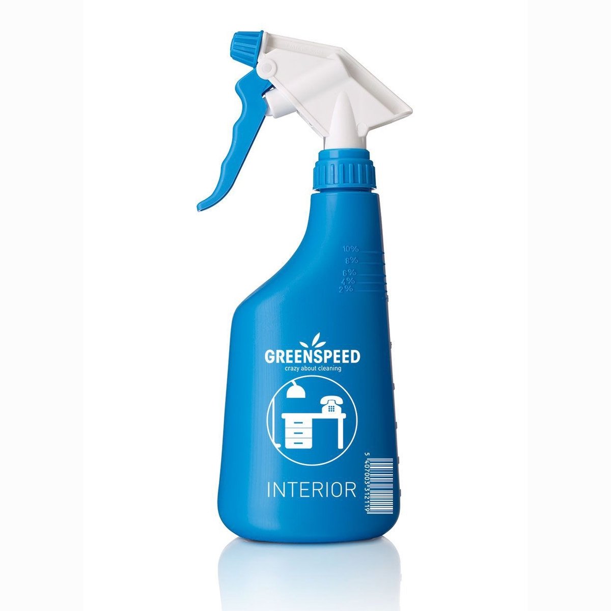 Sprayflacon greenspeed interieur leeg blauw