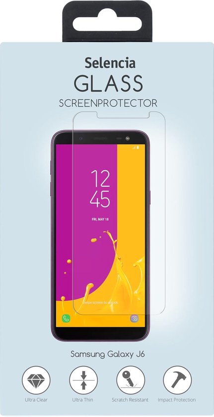 Selencia Screenprotector Geschikt voor Samsung Galaxy J6 Tempered Glass - Selencia Gehard Glas Screenprotector