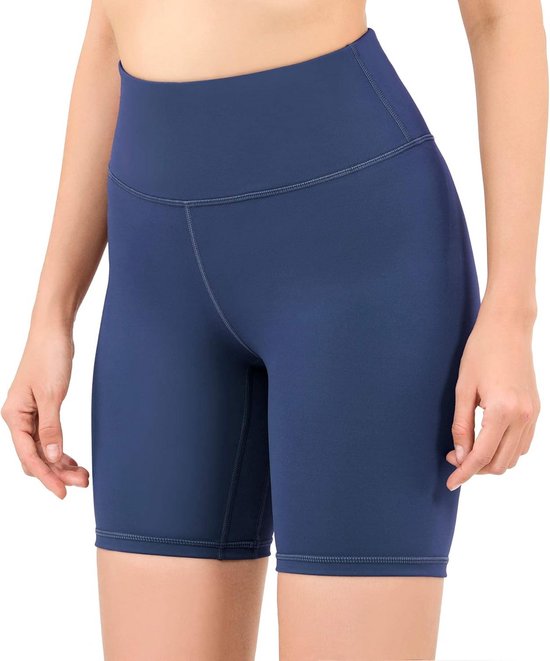 Dames sportshort met zakken - ondoorzichtig - voor fitness en yoga - donkerblauw - XXL — afbeelding 5