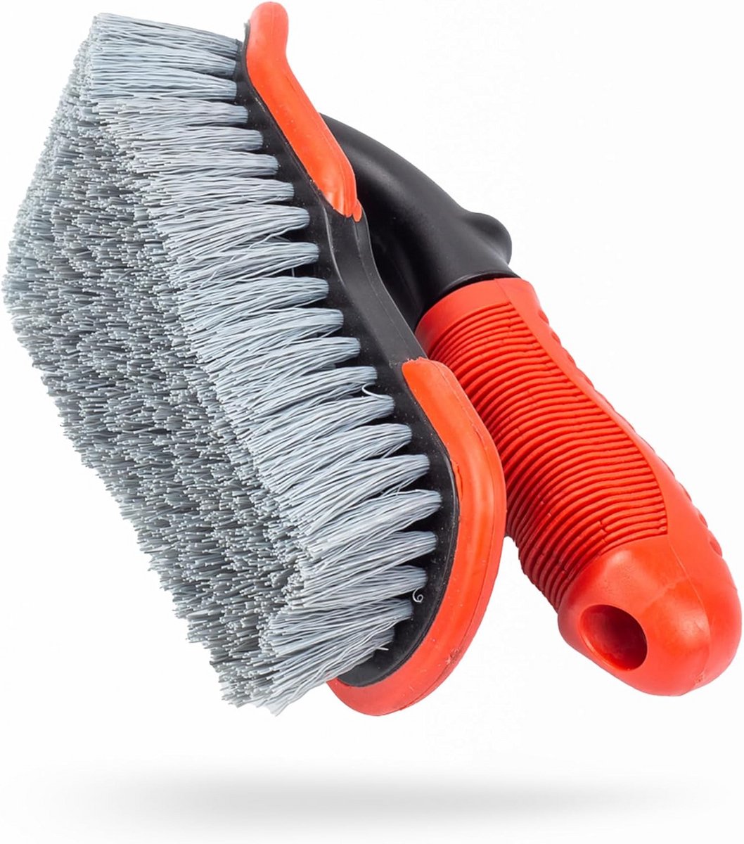 Gebogen Borstel voor Velgen & Wielkasten - Stijve Borstelharen - 190mm