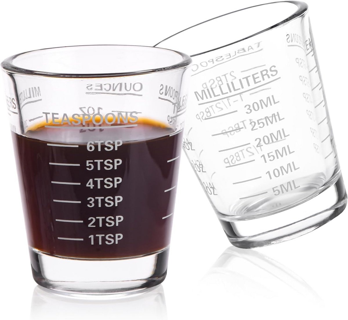 Ronde Shotglazen voor Espresso - 1oz (45ML) - Set van 2