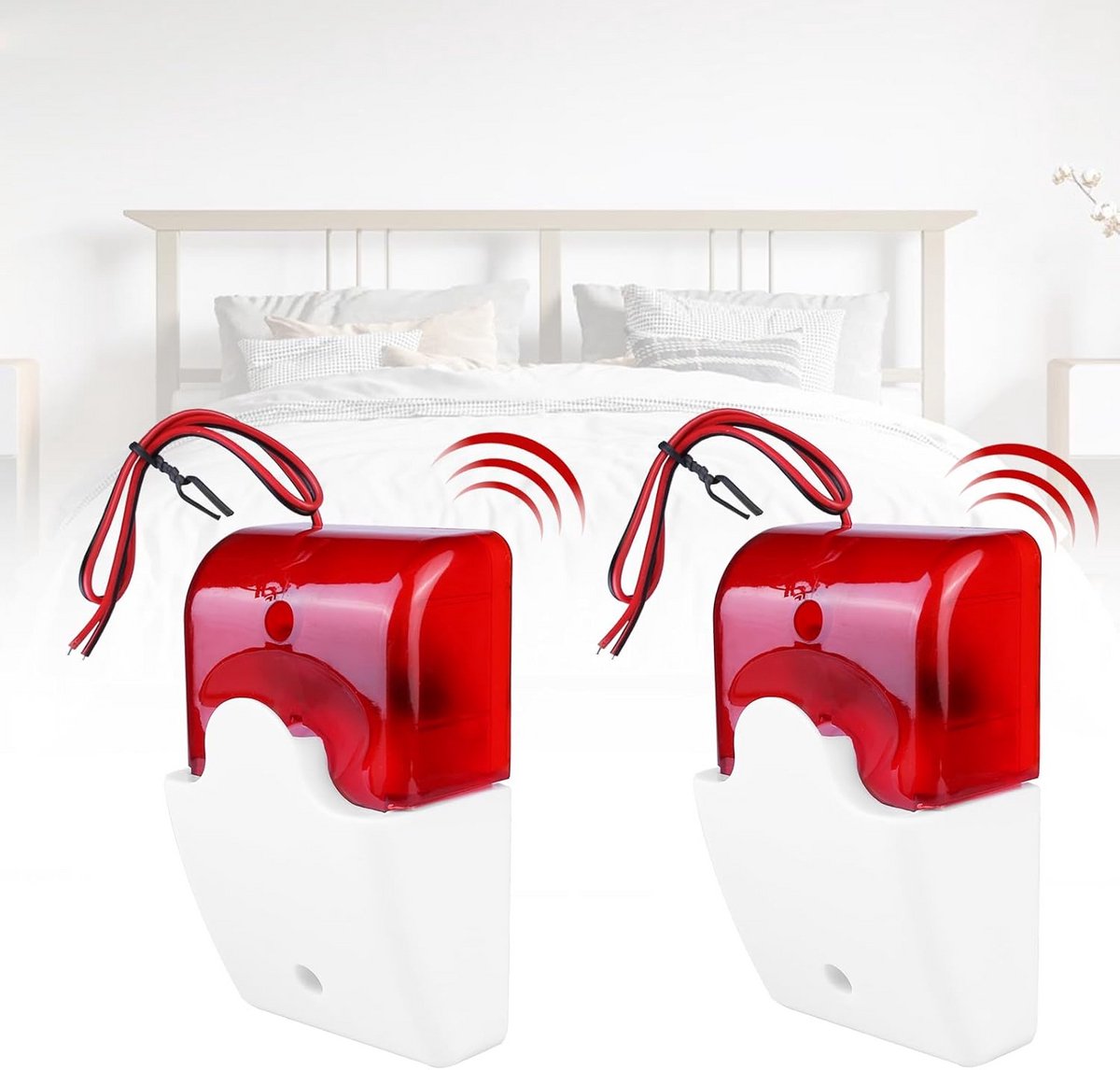 Geluidslichtalarm met Hoge Decibel en Flitslicht - 2 Stuks