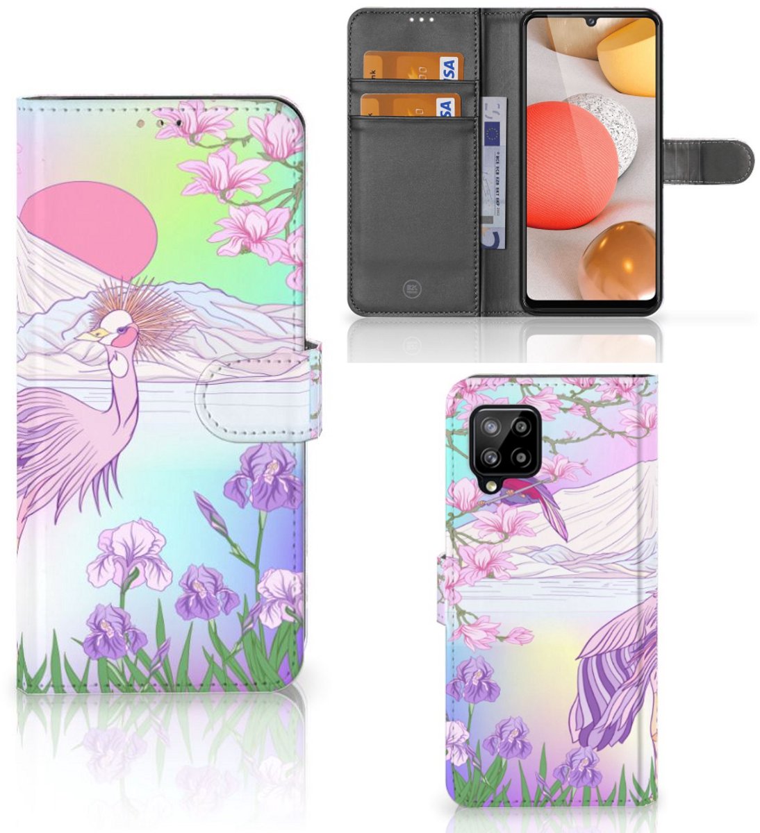 Samsung Galaxy A42 5G Telefoonhoesje met Pasjes Bird