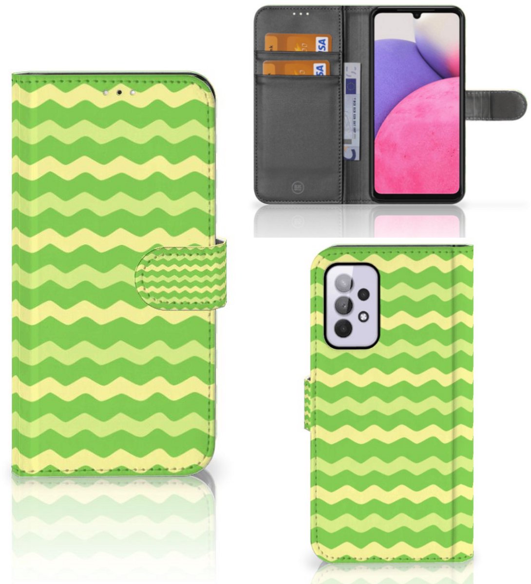 Samsung Galaxy A33 5G Telefoon Hoesje Waves Green