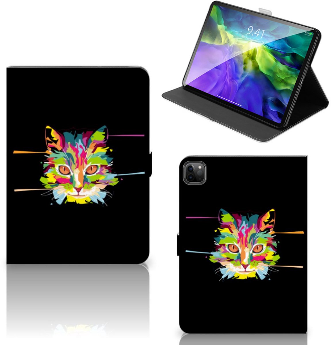 iPad Pro 11 2020/2021/2022 Hippe Tablet Hoes Cat Color