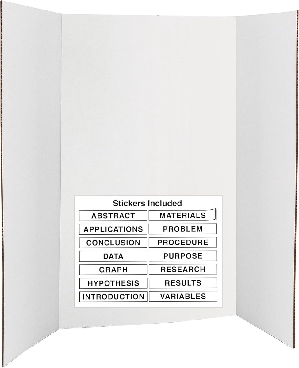 Lichtgewicht Tri-Fold Presentatiebord 28" X 40" - Ideaal voor Schoolprojecten en Zakelijke Presentaties