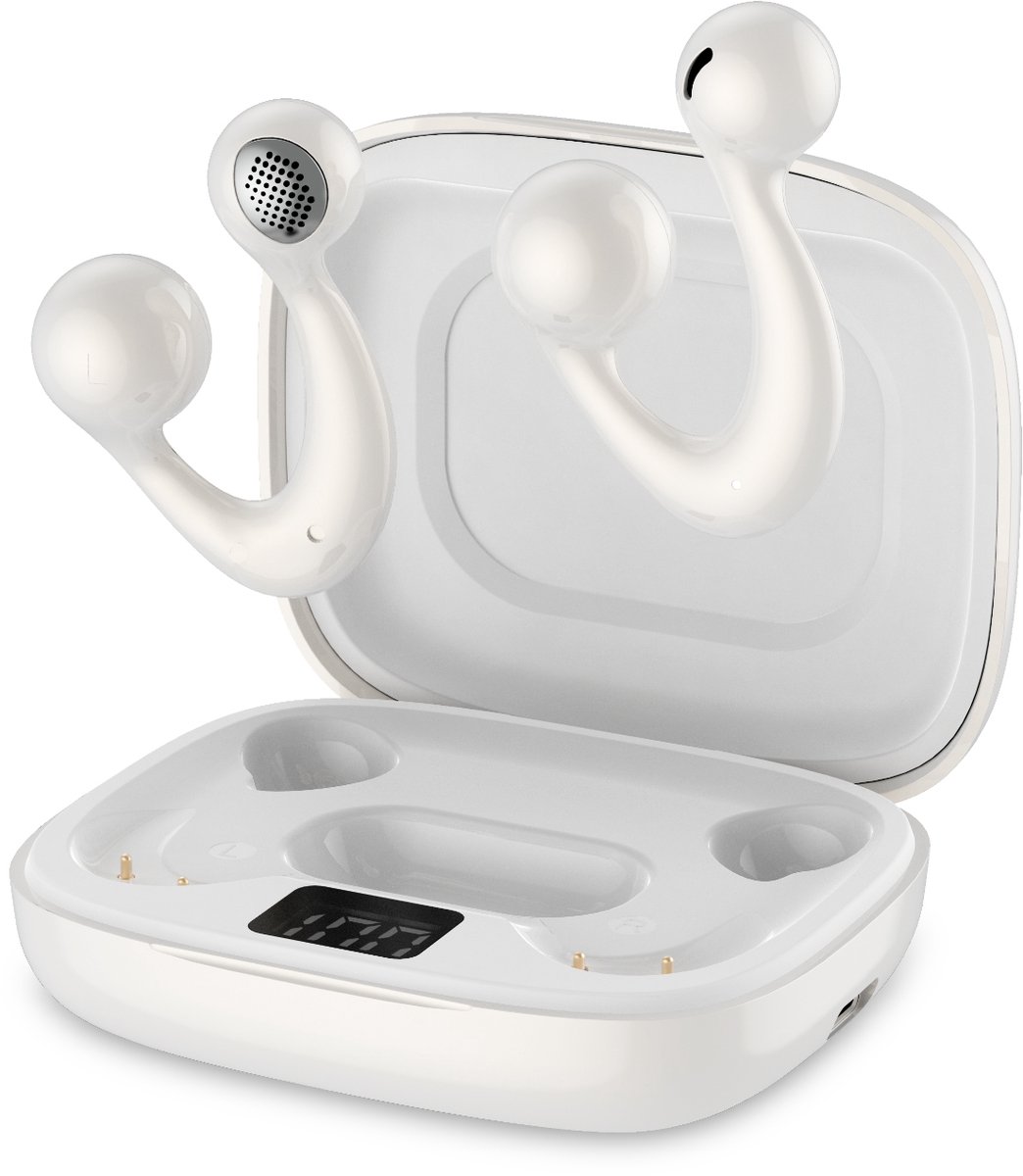 Hileo hi83 - Draadloze Oordopjes met Oplaadcase – Wit - Earbuds - Bluetooth V6.0 – Draadloze oortjes – Geschikt voor IOS/Android - HD audio