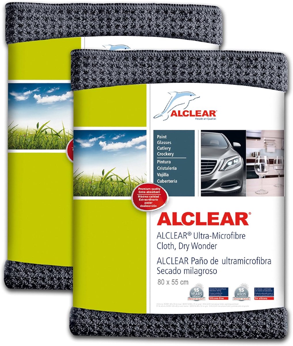 Microvezeldoek Droogwonder 80 x 55 cm Antracietgrijs - 2 Stuks