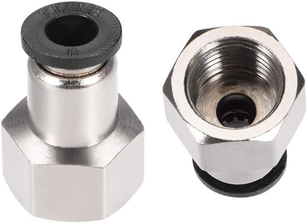Snelkoppeling 1/4" G Binnendraad 12,5 mm Stekkerverbinding Pneumatisch - 2 Stuks