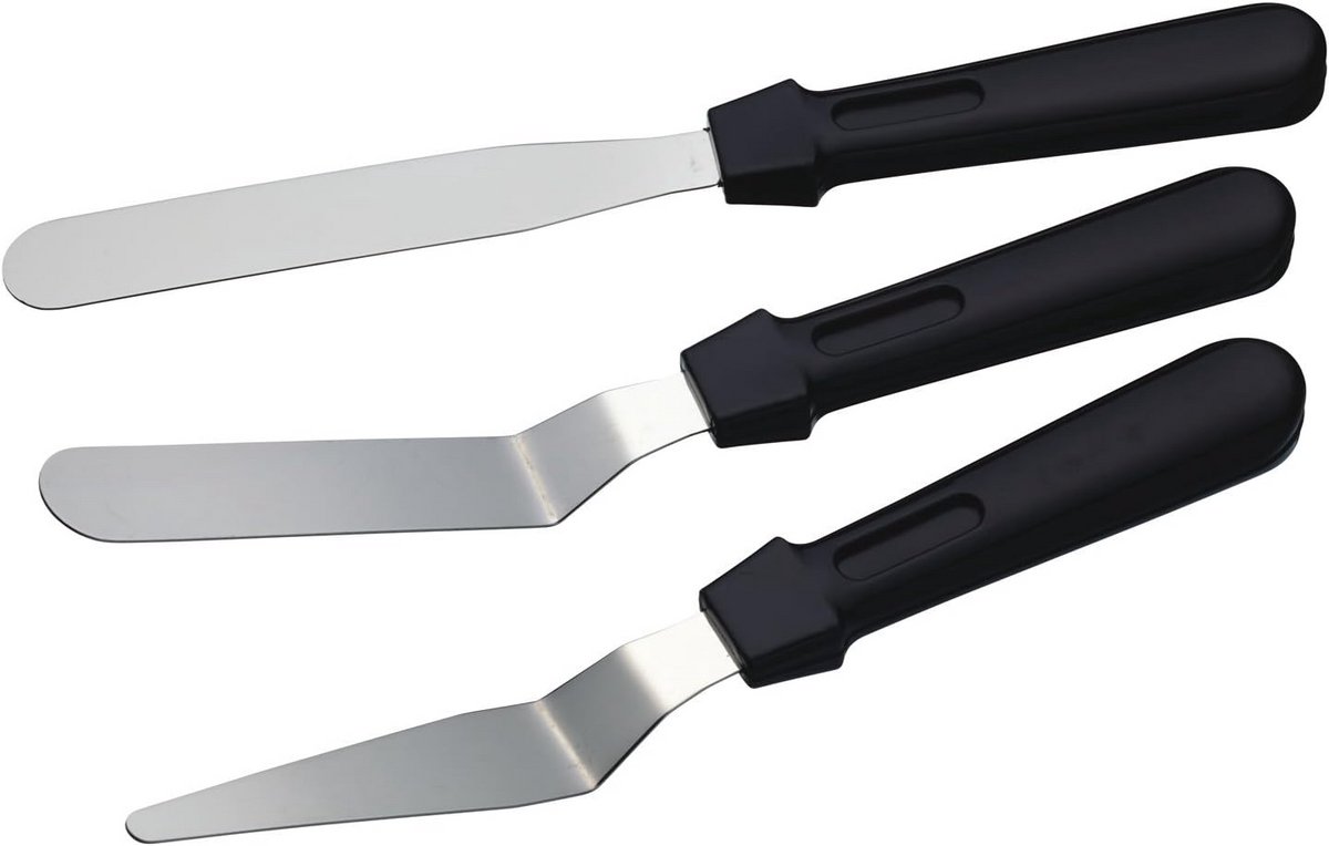 Set van 3 Roestvrijstalen Paletmessen voor Bakken - Perfecte Keuken Accessoire