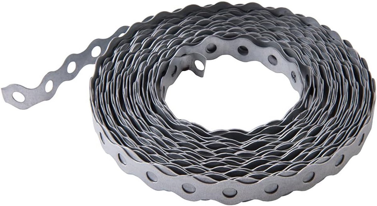 Gegalvaniseerde bevestigingsband 12 mm x 10 m voor industrie en doe-het-zelf