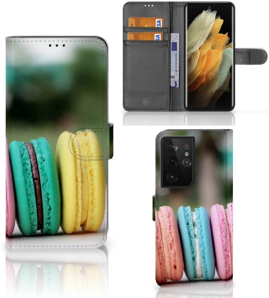 Samsung Galaxy S21 Ultra Book Cover Macarons