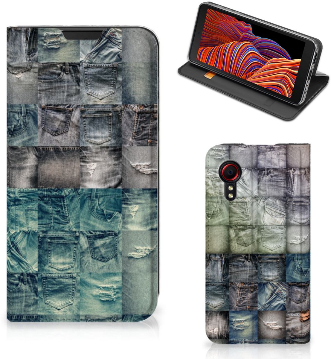 Hippe Standcase Samsung Galaxy Xcover 5 Spijkerbroeken